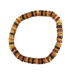 0603659009 Armband Bernstein Scheibchen bunt, 2,5 x 6,5mm | Marco Schreier