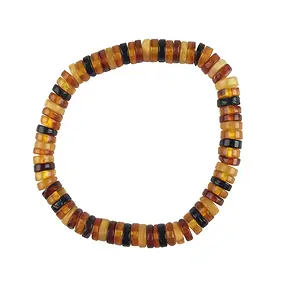 Bracelet Ambre en tranches multicolores, 2,5 x 6,5mm | Marco Schreier