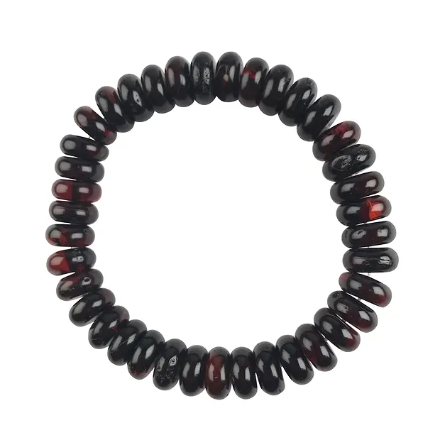 Pulsera botón Ámbar cereza, 05 x 11mm | Marco Schreier