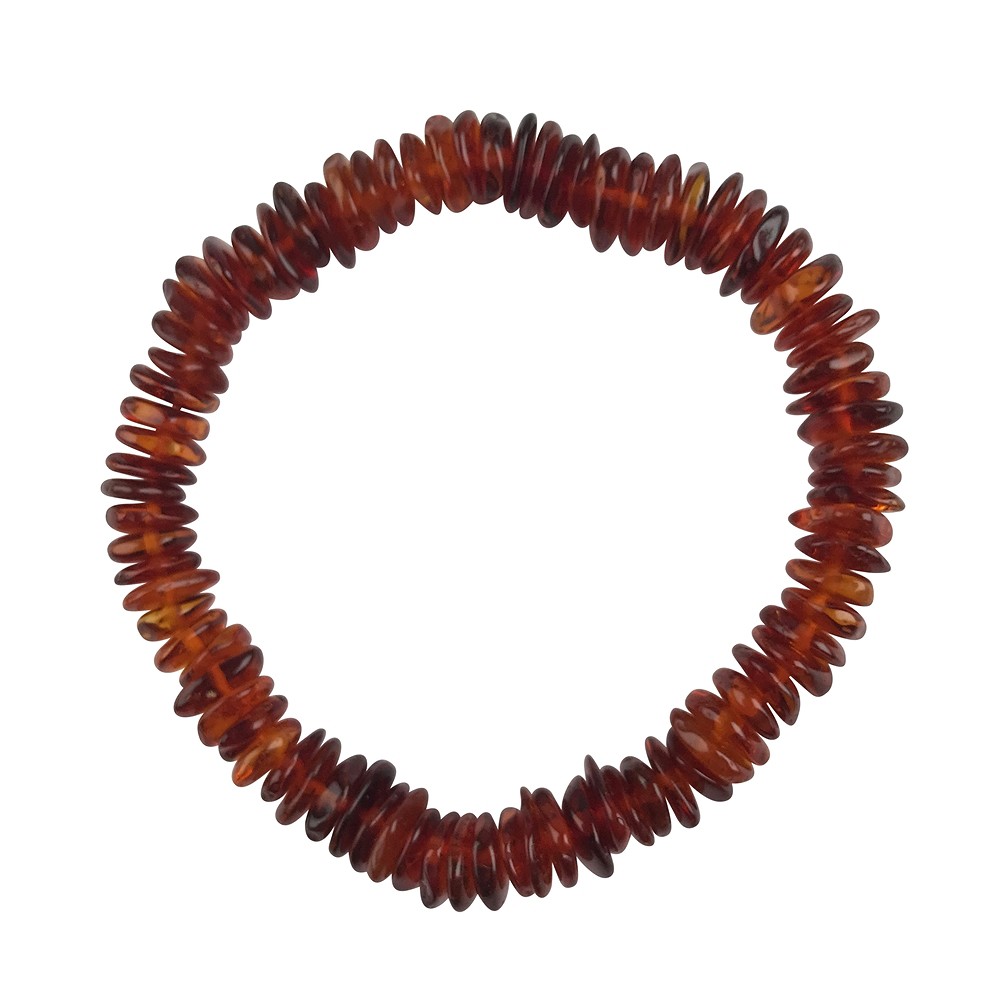 Bracelet Ambre Chips foncé, 2 x 8mm | Marco Schreier