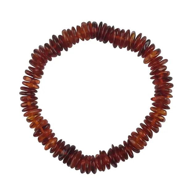 Bracelet Ambre Chips foncé, 2 x 8mm | Marco Schreier
