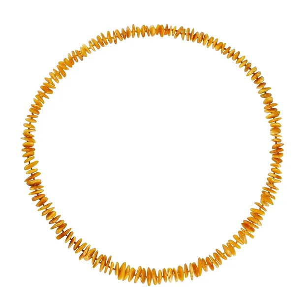 Collana Ambra Sliver, leggera, 65 cm | grossista gemme e pietre curative