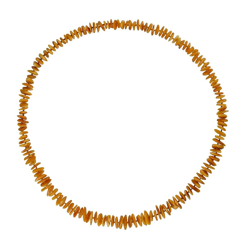 Collana Ambra Sliver, lattiginosa, 65 cm | grossista gemme e pietre curative