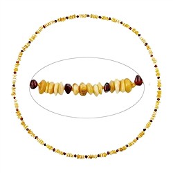 060367022 Amber necklace, model 02, 70cm | minerals trade - gems, healing stones & jewelry
