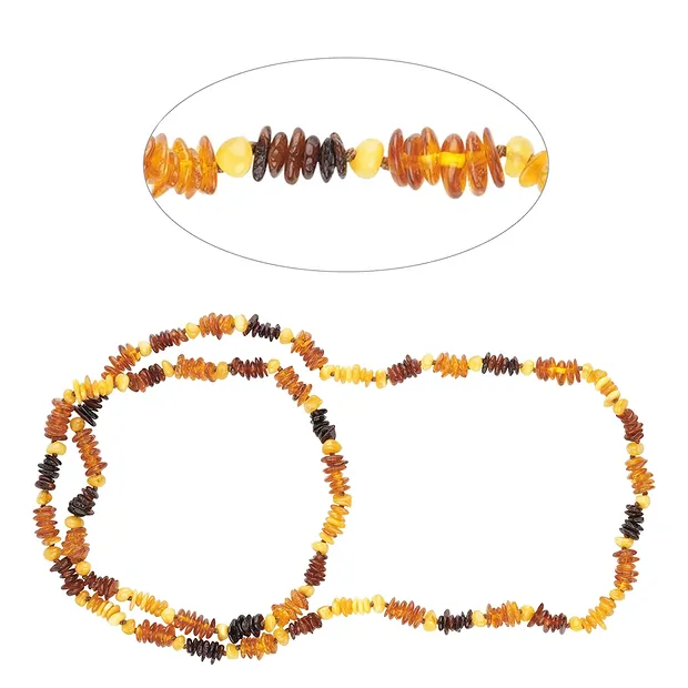 Bernsteinkette 70 cm Modell 30 | Großhändler Edelsteine, Heilsteine & Schmuck