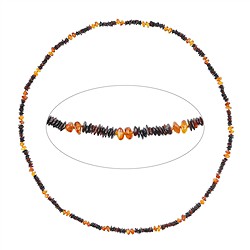 060368031 Amber necklace, model 11, 80cm | minerals trade - gems, healing stones & jewelry