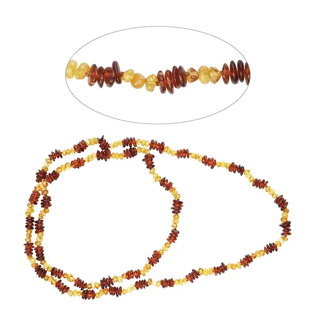 Kette Bernstein, Modell 32, 80cm | Großhändler Edelsteine, Heilsteine & Schmuck