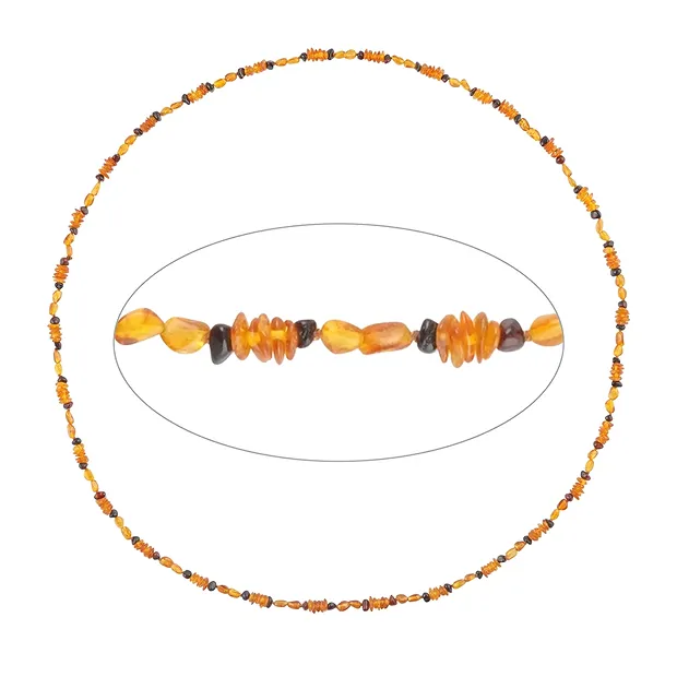 Kette Bernstein, Modell 044, 80cm | Großhändler Edelsteine, Heilsteine & Schmuck