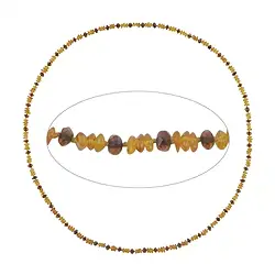060368353 Amber necklace, model 07601, 70cm | wholesaler gems, healing stones & jewelry