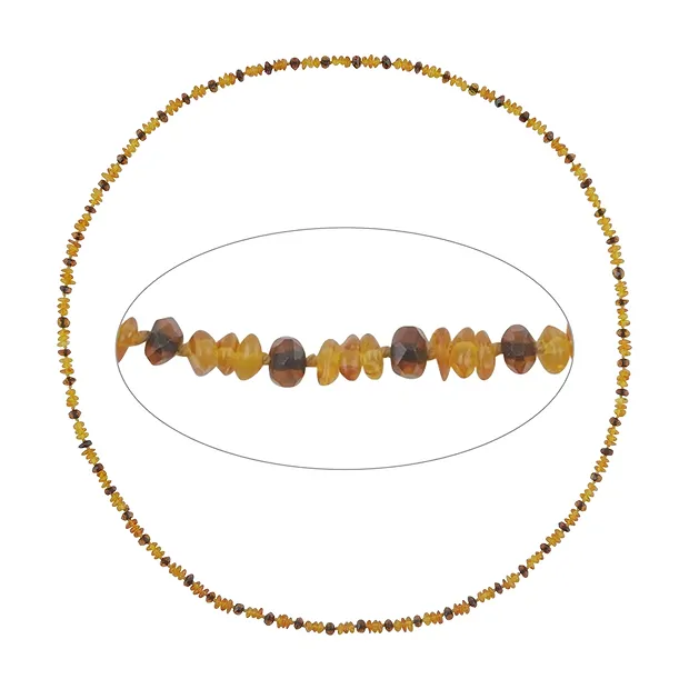 Amber necklace, model 07601, 70cm | wholesaler gems, healing stones & jewelry