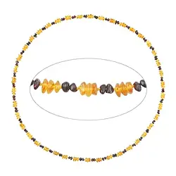 060368354 Necklace Amber, model 05701, 70cm | wholesaler gems, healing stones & jewelry