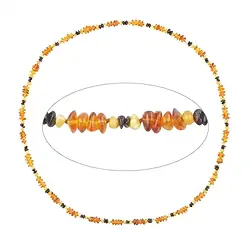060368359 Amber necklace, model 07301, 70cm | wholesaler gems, healing stones & jewelry