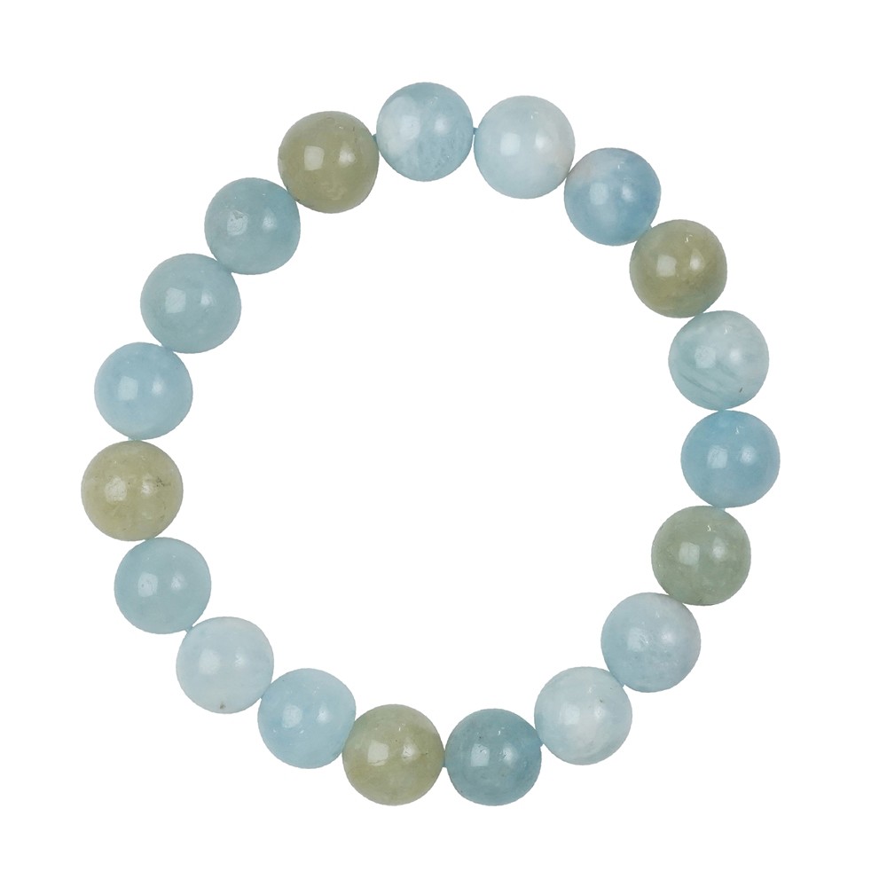 Bracelet, beryl, 10mm beads | Schreier wholesale; gems, healing stones & jewelry