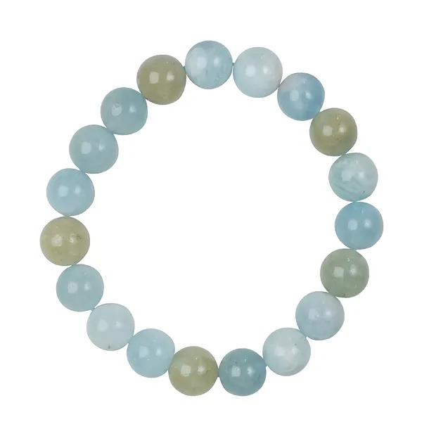 Bracciale, berillo, perline da 10 mm | grossista gemme e pietre curative
