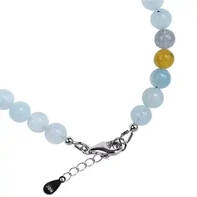 Bracciale in berillo, perline (6 mm), rodiato | Marco Schreier