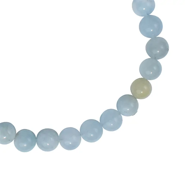 Bracciale in berillo, perline (6 mm), rodiato | Marco Schreier