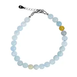 0603764060 Armband Beryll Kugeln (6mm), rhodiniert, Verlängerungskettchen | Marco Schreier