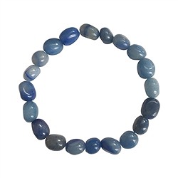 0603950079 Bracelet, blue quartz, 08 - 10mm nuggets | wholesaler gems & healing stones