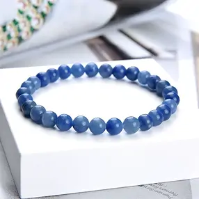 Bracciale, quarzo blu, perline da 06 mm | grossista gemme e pietre curative