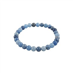0603950106 Bracciale, quarzo blu, perline da 06 mm | grossista gemme e pietre curative