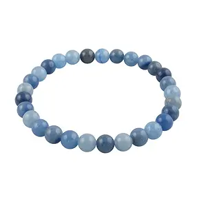 Bracciale, quarzo blu, perline da 06 mm | grossista gemme e pietre curative