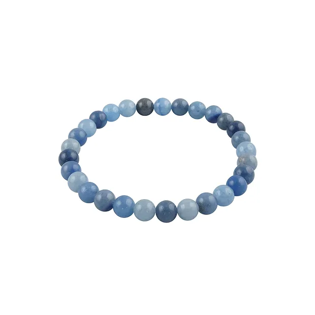 Pulsera, cuarzo azul, cuentas 06mm | Marco Schreier