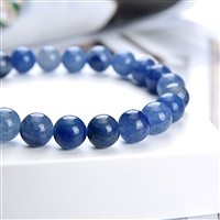 Bracelet, blue quartz, 08mm beads | wholesaler gems, healing stones & jewelry