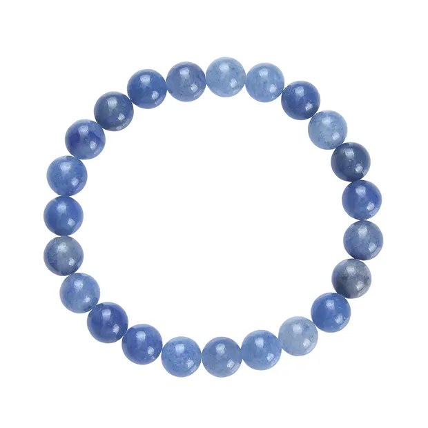 Bracciale, quarzo blu, perline da 08 mm | grossista gemme e pietre curative