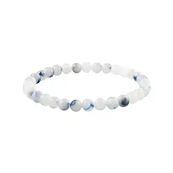 0603950186 Bracelet, Dumortierite in quartz, 06mm beads | wholesaler gems & healing stones