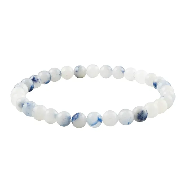 Pulsera, Dumortierita en cuarzo, cuentas 06mm | Marco Schreier