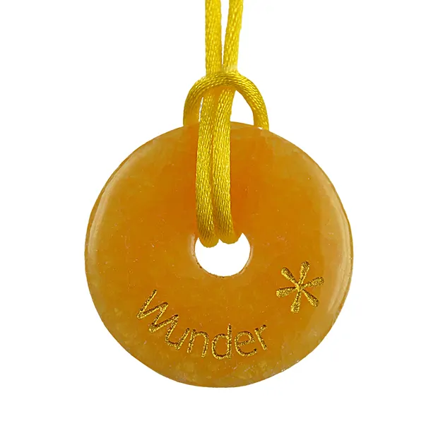 Miracle" wish fulfillment donut, orange calcite | gems, healing stones & jewelry