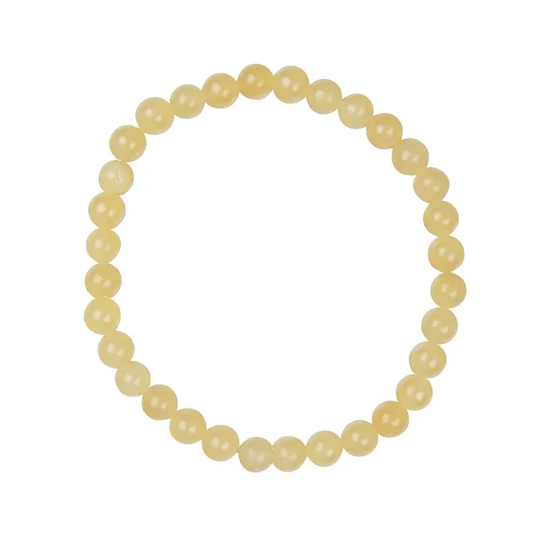 Bracelet en perles rondes, calcite (orange), 06mm boules | Marco Schreier
