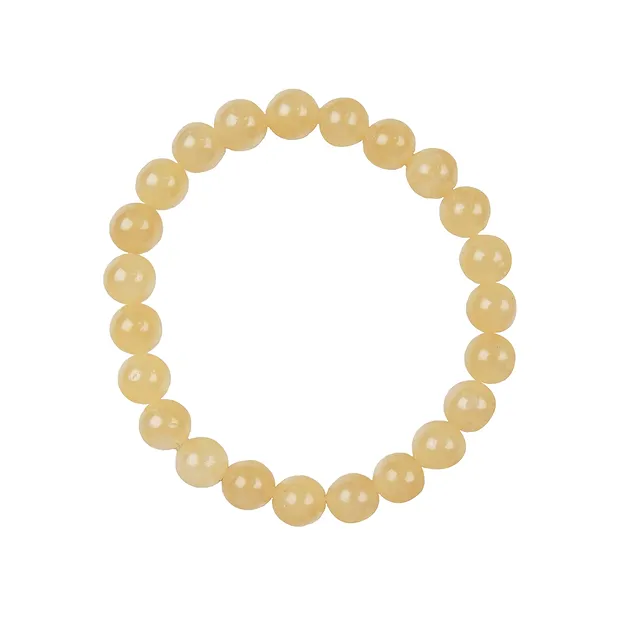 Bracelet en perles rondes, calcite (orange), 08mm boules | Marco Schreier