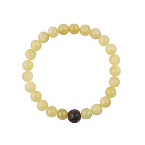 Bracelet, calcite orange, os de dinosaure, 14cm (pour enfants) | Marco Schreier