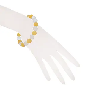 Armband, Calcit (orange), Bergkristall, 10mm Kugeln | Marco Schreier