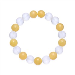 0604264652 Pulsera, Calcita (naranja), Cristal de roca, cuentas de 10mm | Marco Schreier