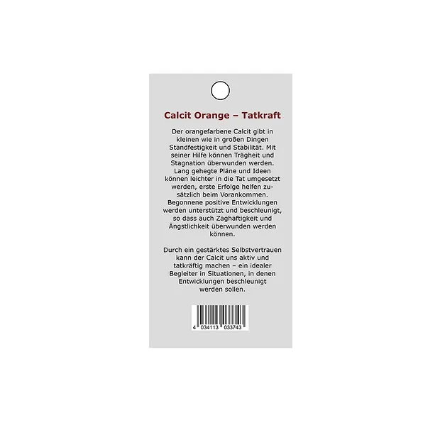 Kraftstein-Anhänger Calcit orange (Tatkraft) | Edelsteine, Heilsteine & Schmuck