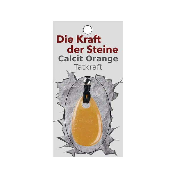 Power stone pendant Calcite (orange) (energy) | wholesaler gems & healing stones