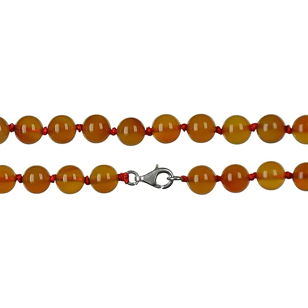 Collar (Cadena de bolas), cornalina (calentado), 08mm/60cm | Marco Schreier