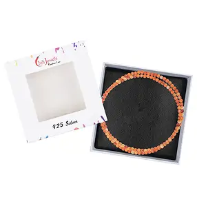 Chaîne Cornaline (chauffée), boules (6mm), rhodié | Marco Schreier