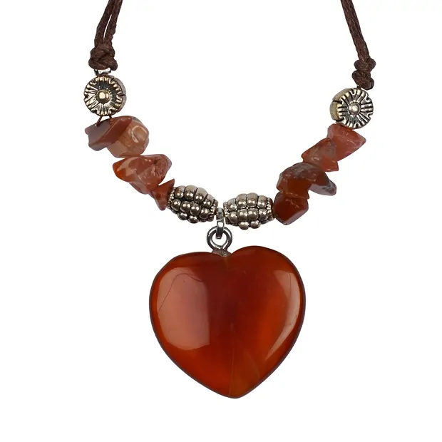 Collier Coeur, Cornaline (chauffée/teintée), pour support au sol | Marco Schreier