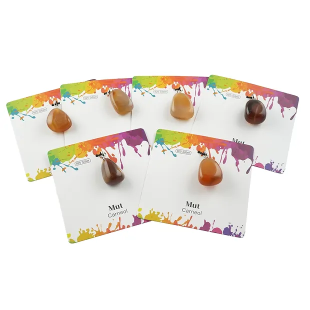 Pendentif Cornaline (chauffée), Pierre roulée petite, rhodiée | Marco Schreier