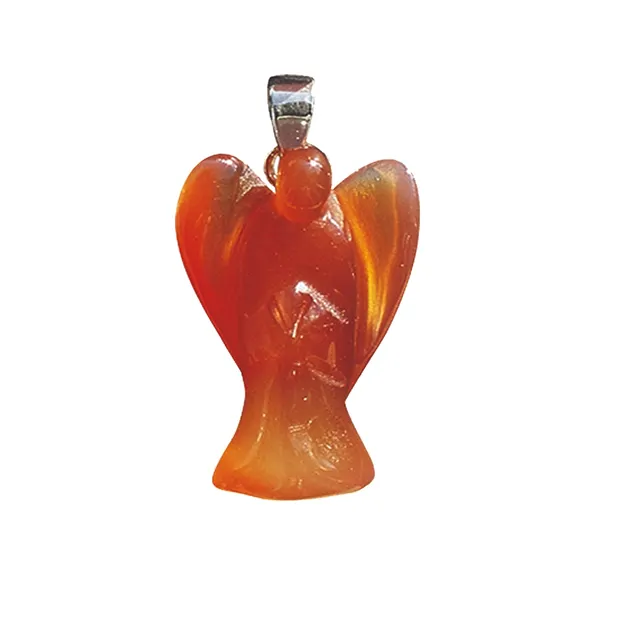 Angel pendant carnelian (heated), 3.0cm | wholesaler gems & healing stones