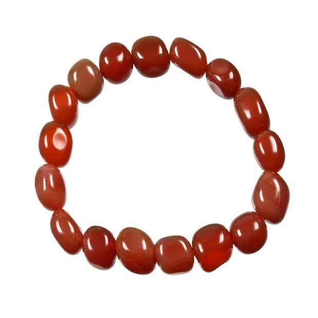 Bracelet, carnelian (heated), 18 - 22mm nuggets | gems, healing stones & jewelry