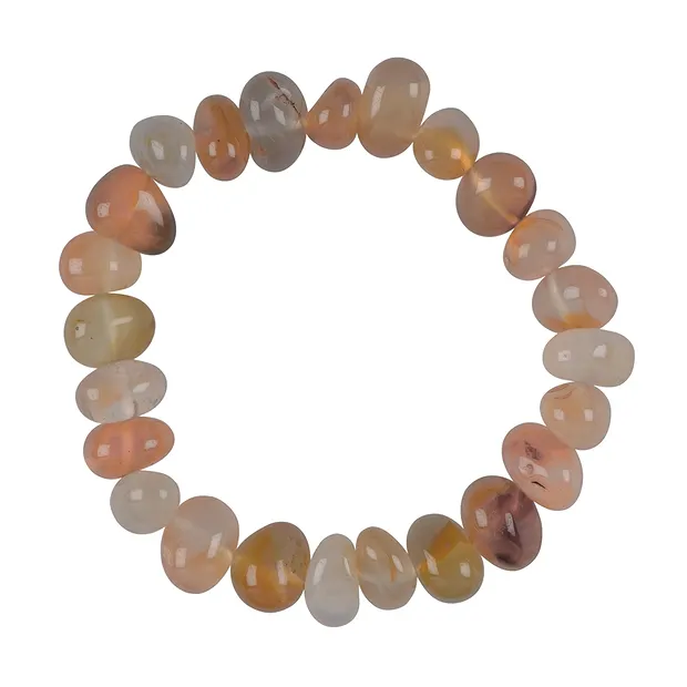 Armband, Carneol (gebr.), 08-10mm Nuggets | GH Edelsteine, Heilsteine & Schmuck