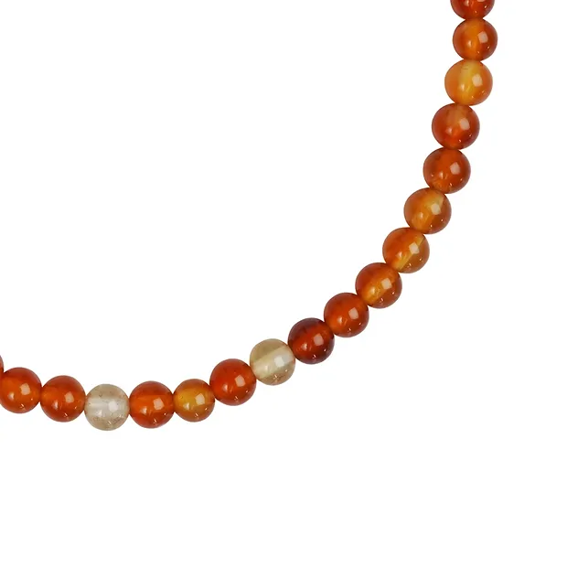 Pulsera, cornalina (calentado), 04mm cuentas | Marco Schreier