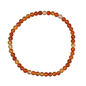 Pulsera, cornalina (calentado), 04mm cuentas | Marco Schreier
