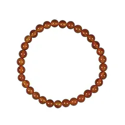 0604350106 Armband, Carneol (gebr.), 06mm Kugeln | Edelsteine, Heilsteine & Schmuck-Handel
