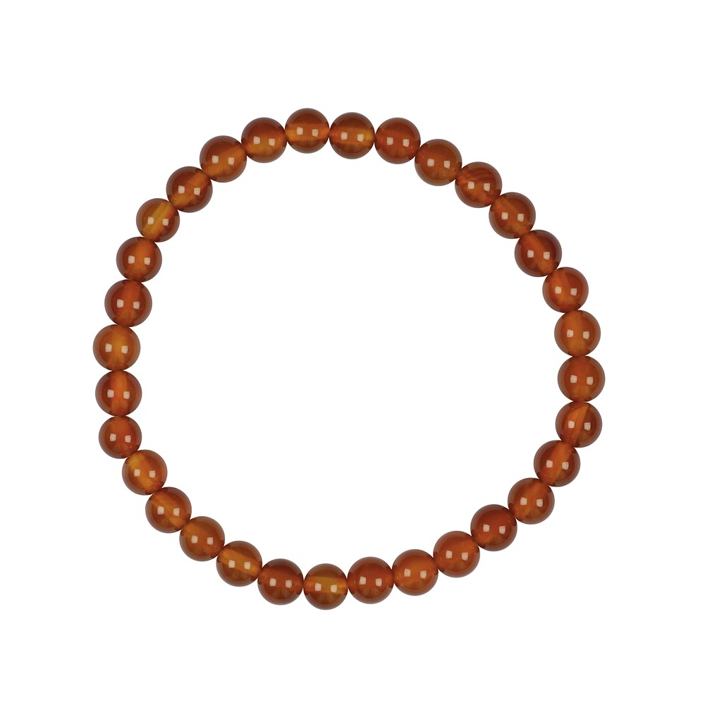 Bracciale, corniola (bruciata), perline da 06 mm | Marco Schreier