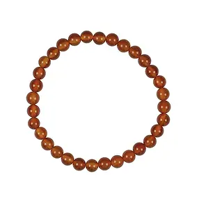 Armband, Carneol (gebr.), 06mm Kugeln | Edelsteine, Heilsteine & Schmuck-Handel